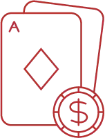cards with casino chip