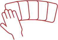 poker cards with hand