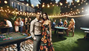 well dressed couple at a casino night