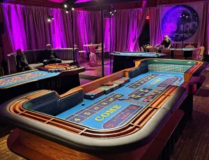 Casino pit at casino themed event