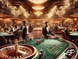 High-end casino equipment at a casino night