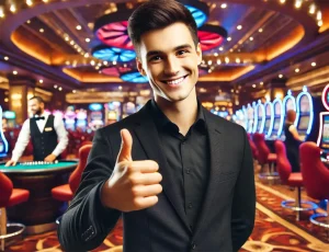 casino dealer at the casino