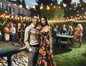 well dressed couple at a casino night